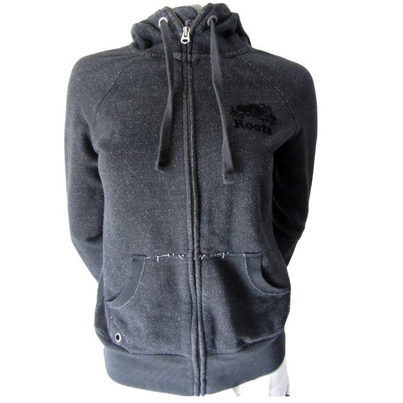 Roots Heathered Charcoal Grey Light Hoodie XS